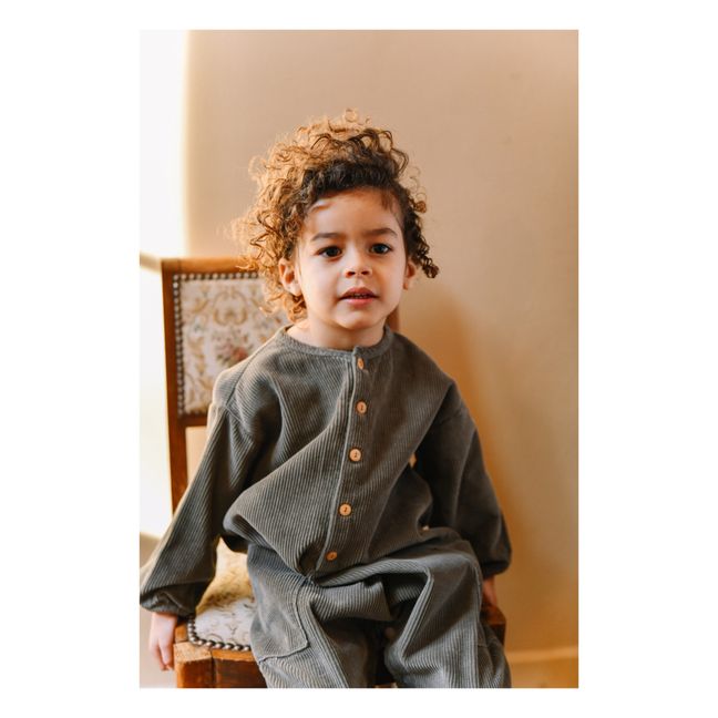 Combinaison Velours Milleraies Coton Bio Big Papi | Khaki