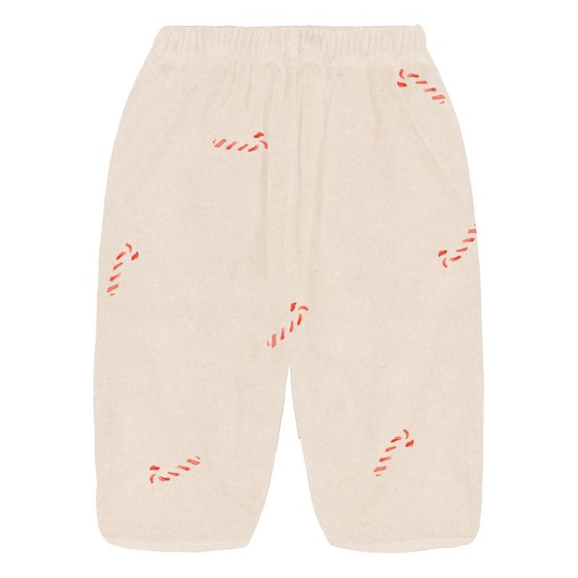 Pantaloni in pile di cotone biologico Sucre d'Orge Porgy | Ecru