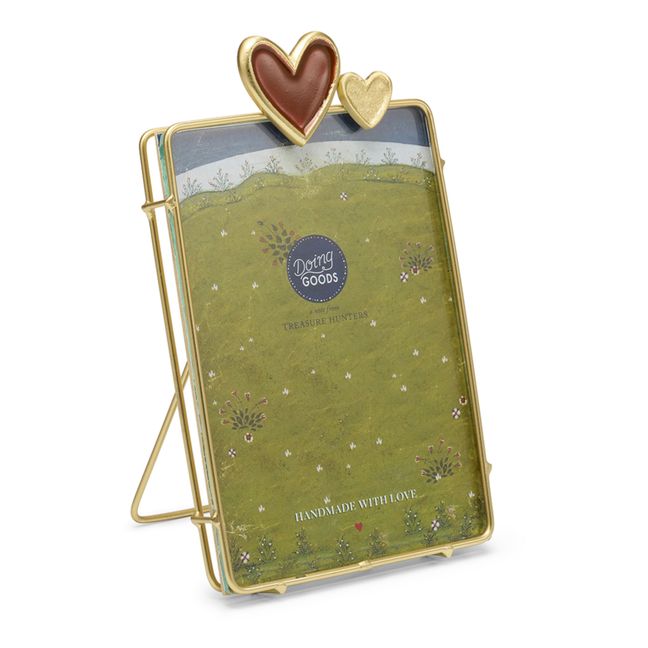 Cadre photo Pyar Heart en laiton | Gold