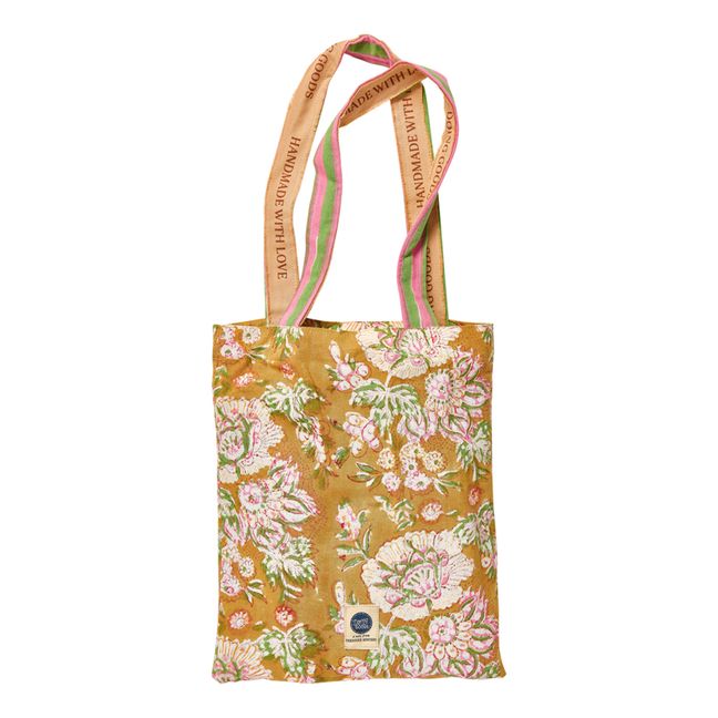 Plaid Marigold e tote bag in cotone | Sabbia