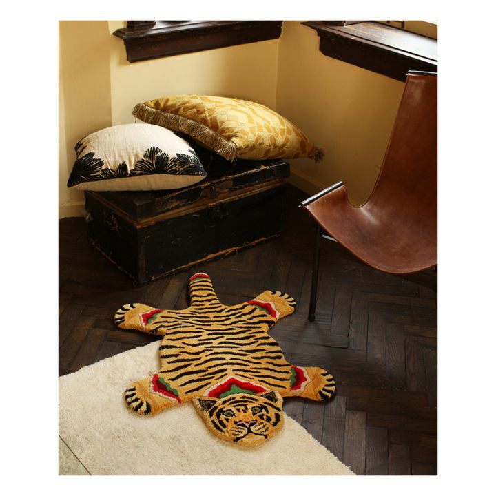 Alfombra tigre de lana Babul Bombay | Marrón- Imagen del producto n°1