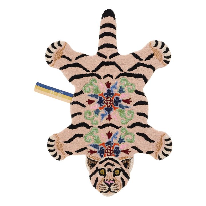Alfombra Mahee Majestic de lana de tigre | Rosa Melocotón- Imagen del producto n°0