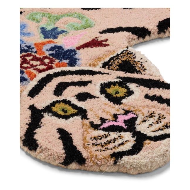 Alfombra Mahee Majestic de lana de tigre | Rosa Melocotón