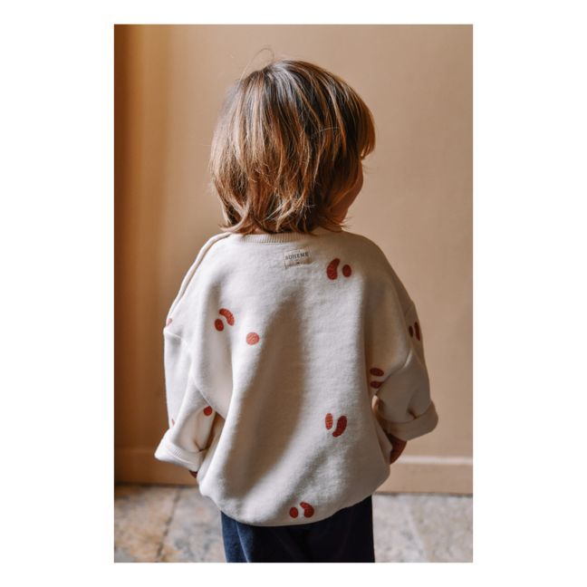 Sweat Polaire Coton Bio et Matière Recylée Ours | Ecru