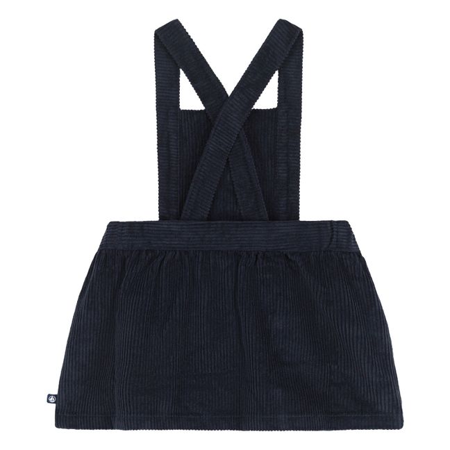 Robe Salopette en Velours | Azul Marino
