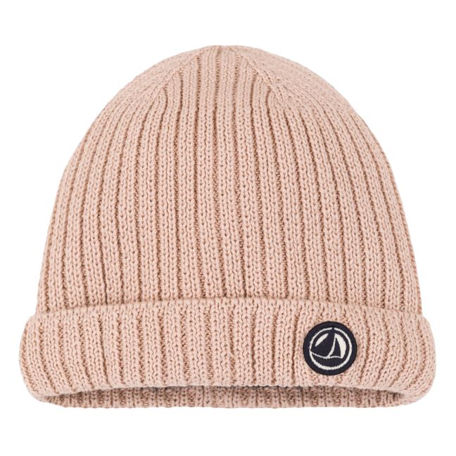 Cappello in maglia e pile | Rosa