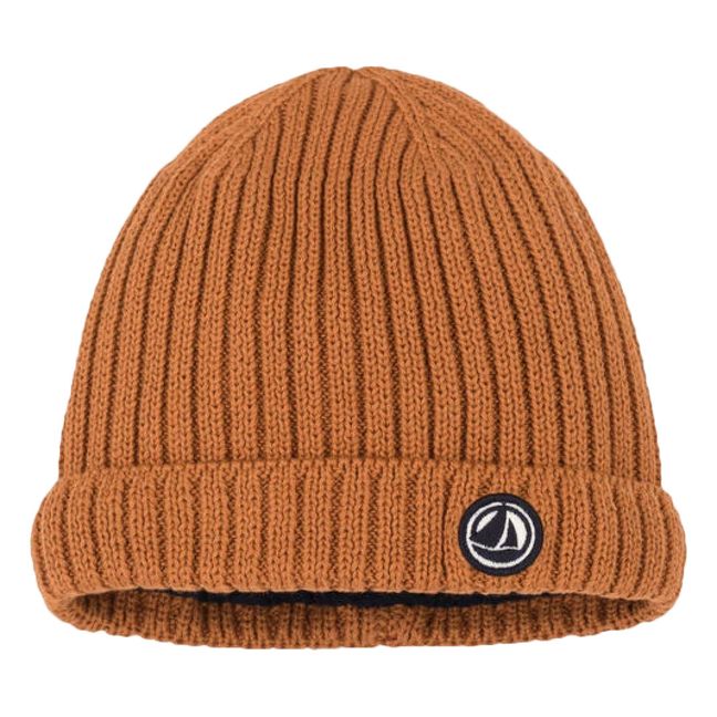 Cappello in maglia e pile | Ruggine