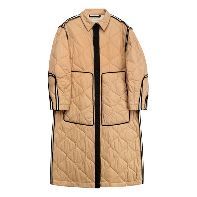 Veste longue Matelassé | Beige
