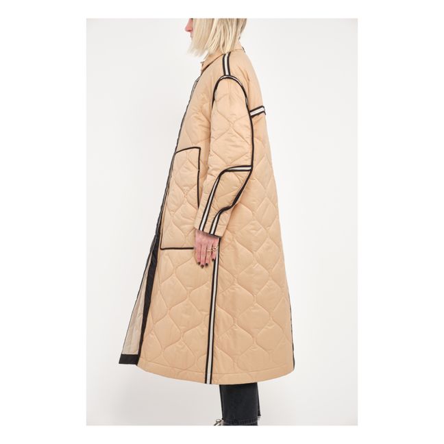 Veste longue Matelassé | Beige