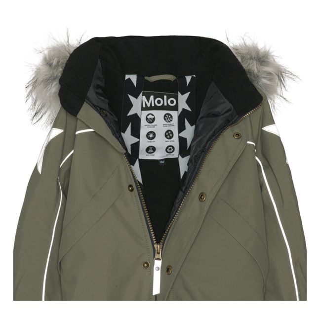 Combinaison de Ski Matière Recyclée Polaris Fur | Vert kaki