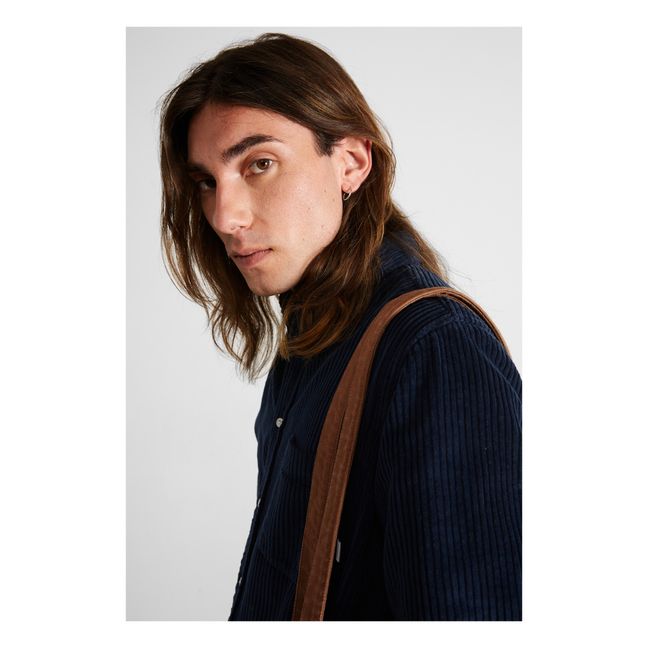 Cord shirt | Navy blue