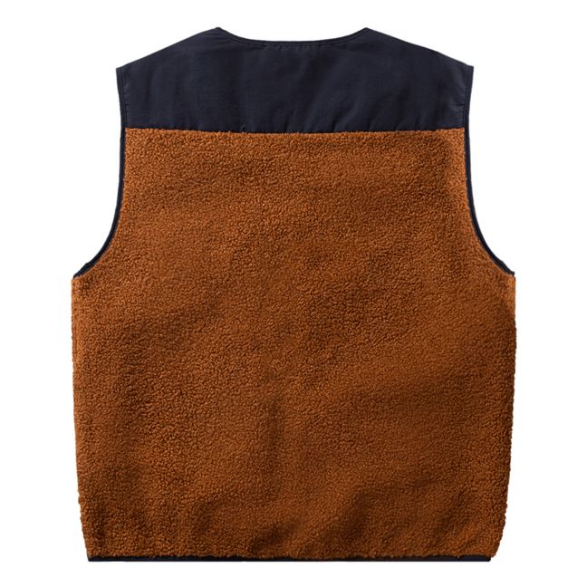 Veste Sans Manches Shearling Radio Club | Marron
