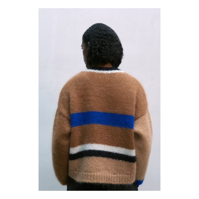 Pull Rayé Mohair | Beige