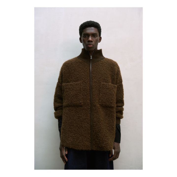 Cardigan in lana e mohair | Marrone- Immagine del prodotto n°2