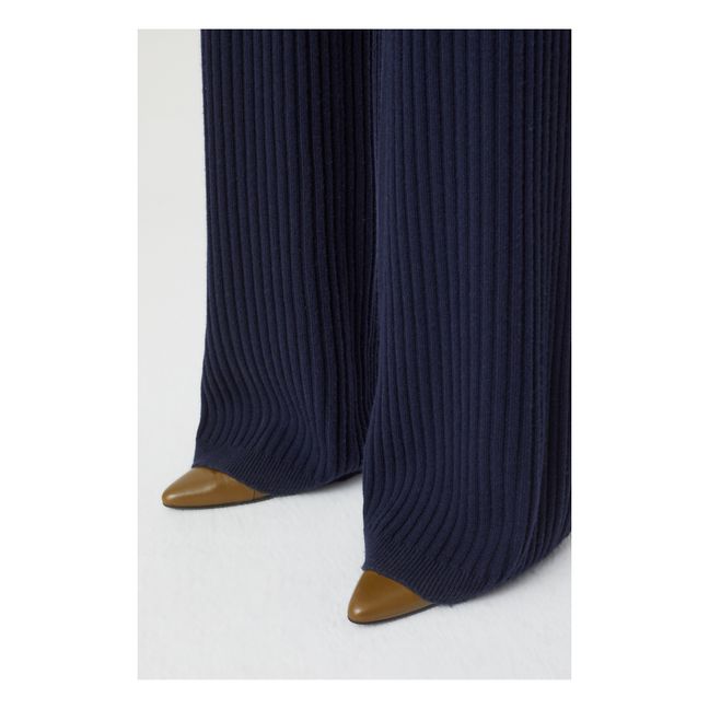Pantalon Wide Leg | Nachtblau
