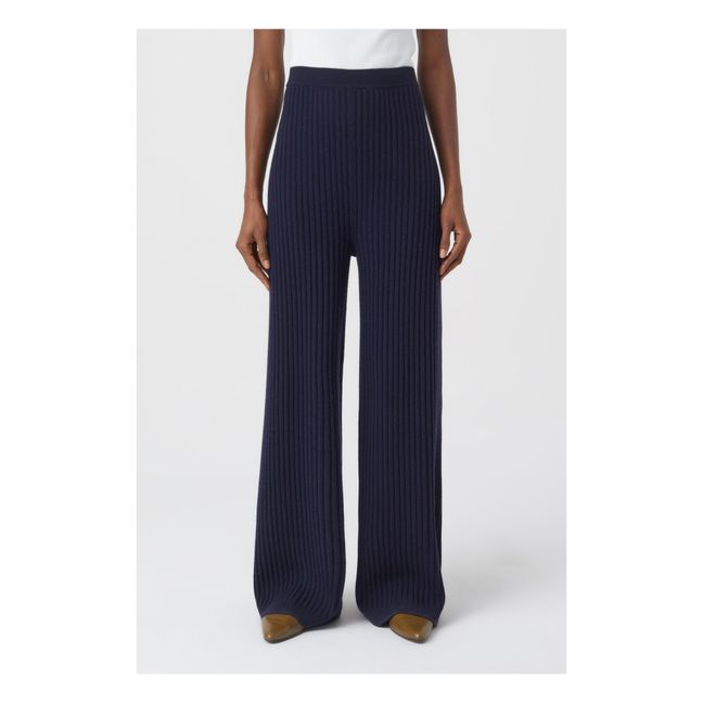 Pantalon Wide Leg | Bleu nuit