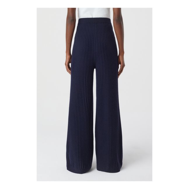 Pantalon Wide Leg | Bleu nuit