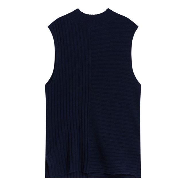 Pull Sans Manches | Bleu nuit