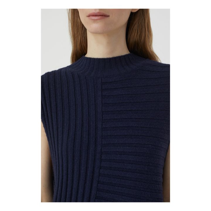 Maglione senza maniche | Blu notte- Immagine del prodotto n°3