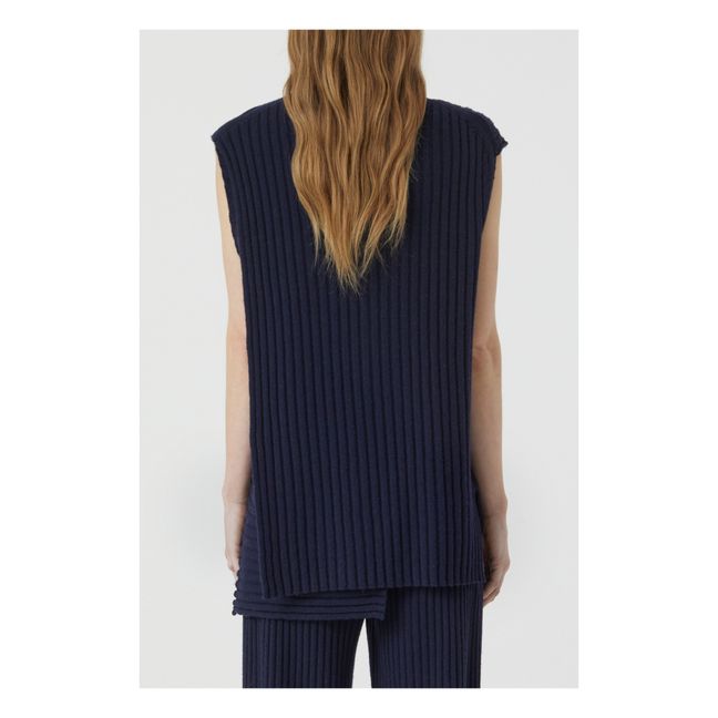 Pull Sans Manches | Bleu nuit