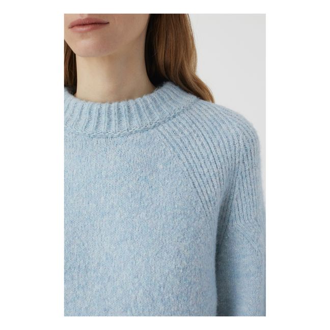 Pullover mit Rundhalsausschnitt | Hellblau