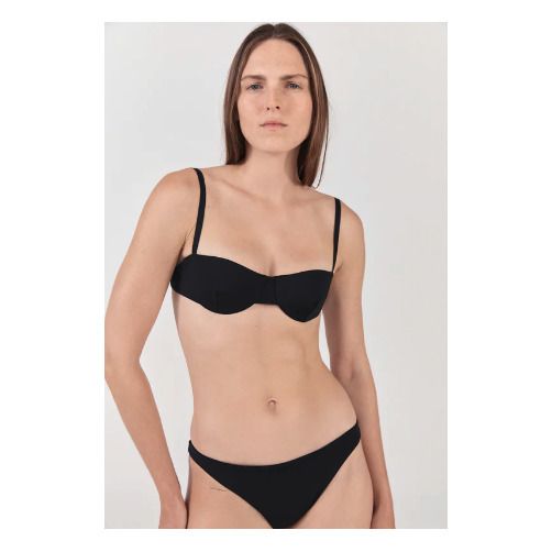 Classic Balconette Bikini Top | Schwarz