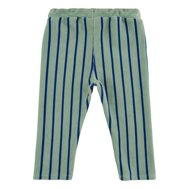 Pantalon Velours Rayé Jaime | Vert d'eau