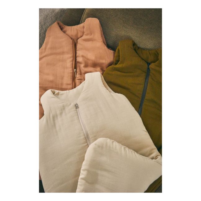 Double Cotton Muslin Baby Sleeping Bag  | Khaki