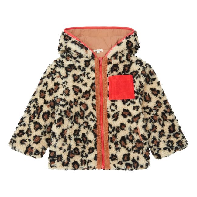 Manteau Façon Fourrure Léopard Moon | Beige