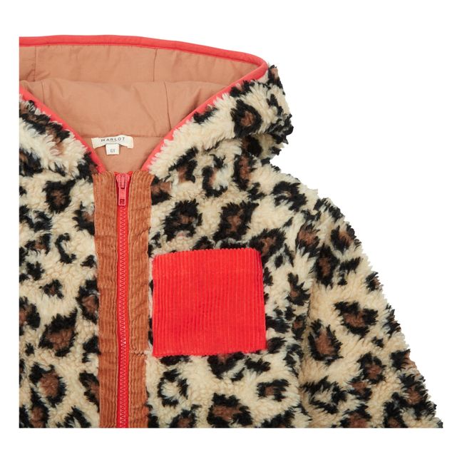 Manteau Façon Fourrure Léopard Moon | Beige