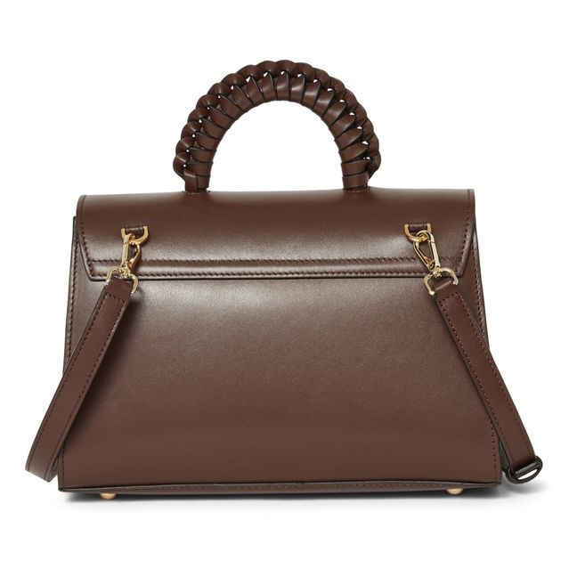 Sac Montreal Midi Poignée Tressée | Marron