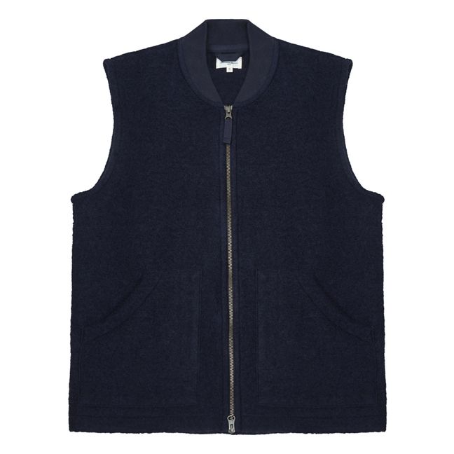 Chaqueta de lana sin mangas | Azul Marino