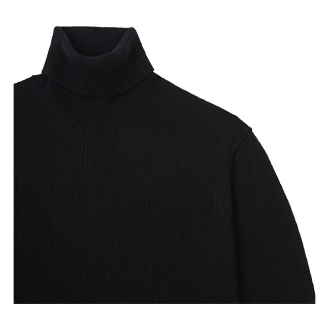 Maglione a collo alto in cashmere | Nero