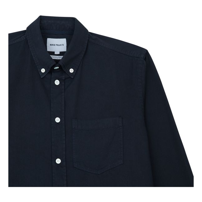 Anton Light Twill shirt | Navy blue