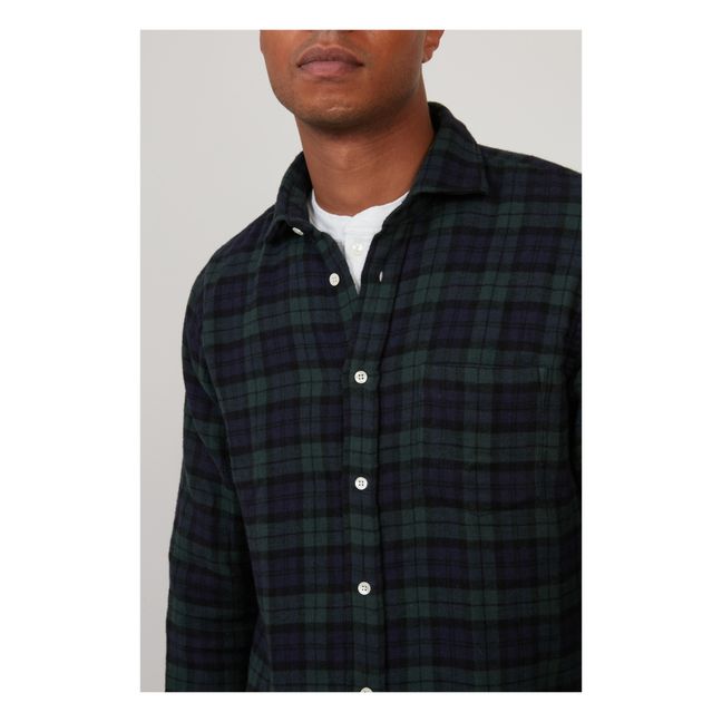 Camisa Paul Flannel Plaid | Azul Marino