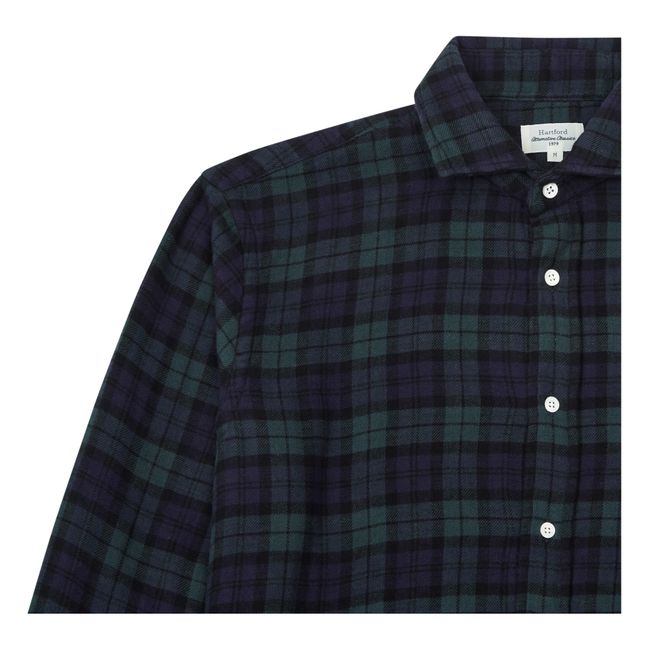 Camisa Paul Flannel Plaid | Azul Marino