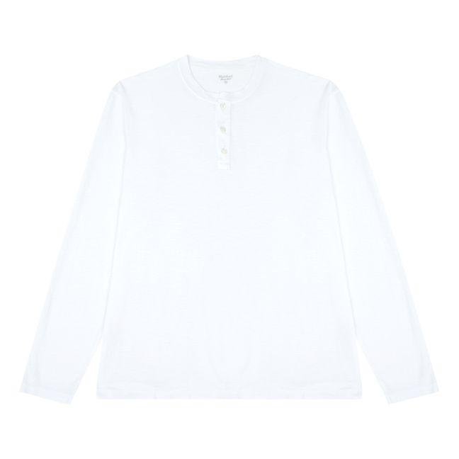 Camiseta Henley | Blanco