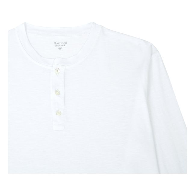 Camiseta Henley | Blanco
