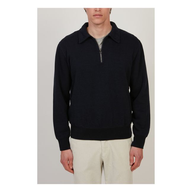 Polo Sweat Cremallera | Azul Marino