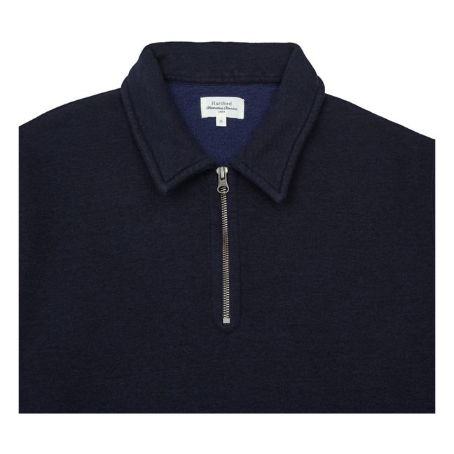 Polo Sweat Cremallera | Azul Marino