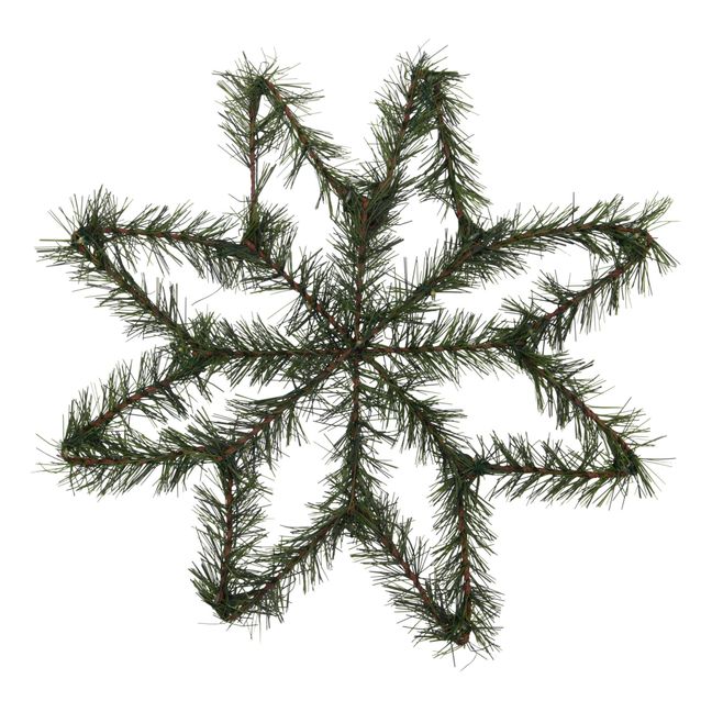 LED star wreath | Chrome green