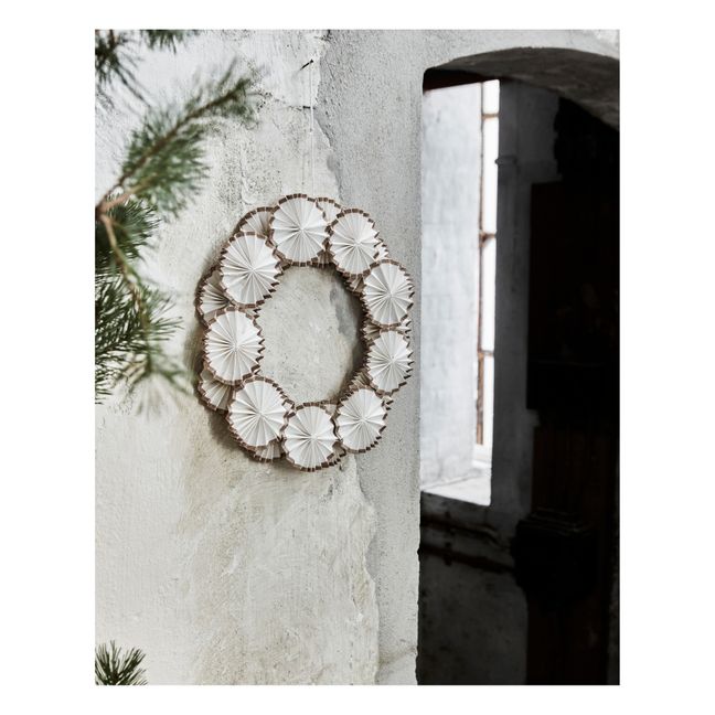 Couronne de Noël à suspendre  | Blanc