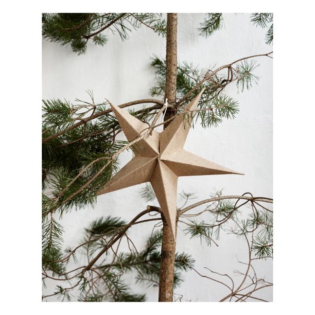 Décoration de Noël étoile en papier | Beige