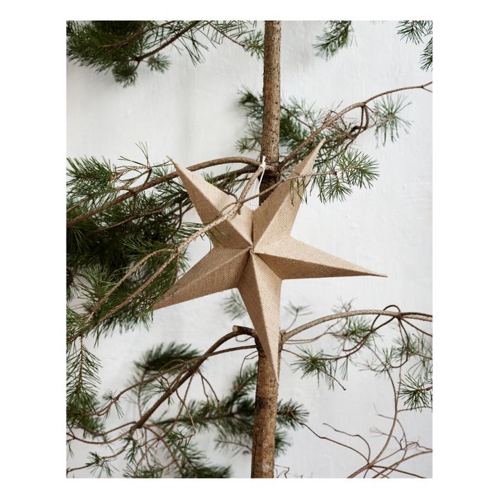 Décoration de Noël étoile en papier | Beige- Image produit n°1