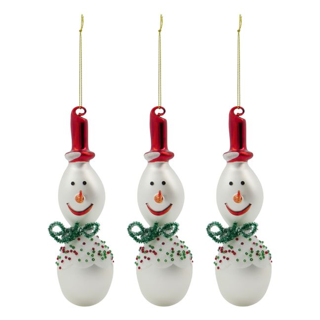 Pupazzi di neve per decorazioni natalizie - Set di 3