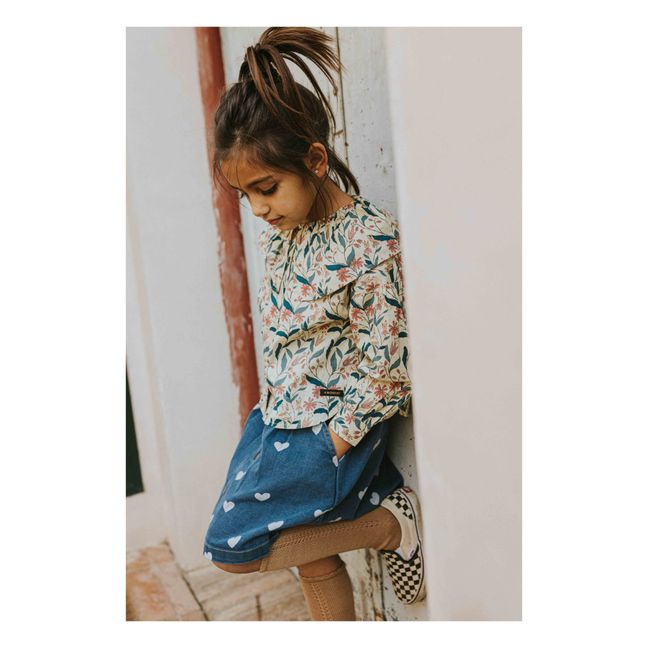 Blouse Colerette Florale Berta | Ecru
