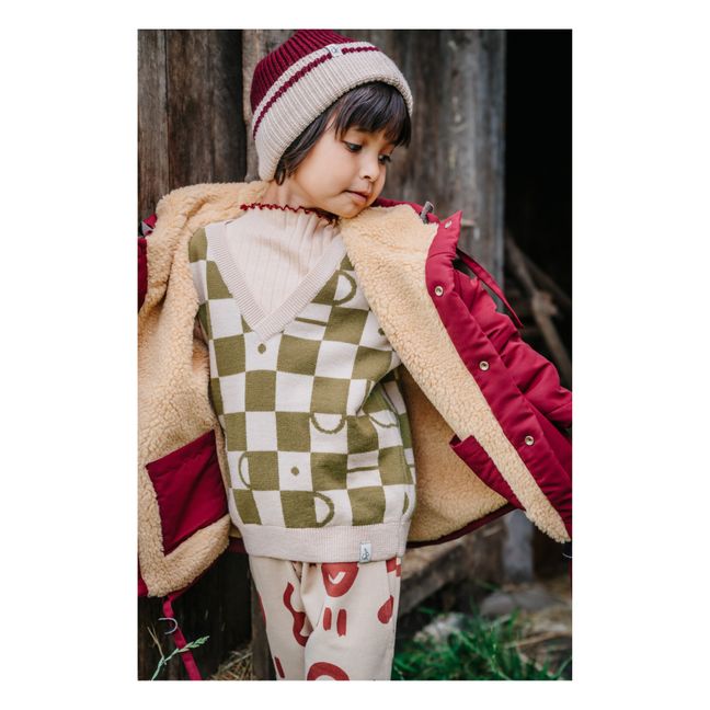 Reversible Coat Judd Recycled Material | Burgundy