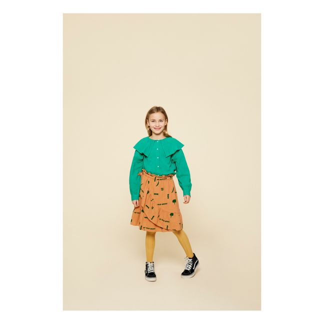 Alma Organic Cotton Chiffon Skirt | Orange
