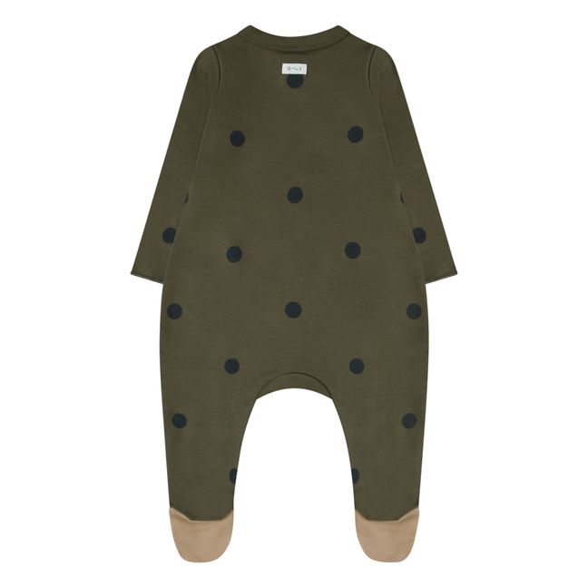 Pyjama à Pieds Coton Bio à Pois | Azul