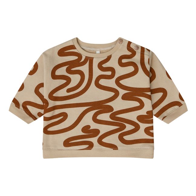 Sweat Coton Bio Imprimé | Rose